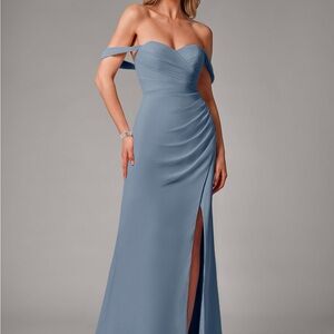 Twilight Azazie Strapless Blue Gown